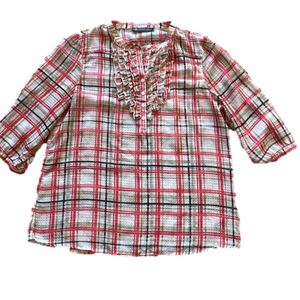 Outback Vintage Red 80’s XL Plaid Blouse